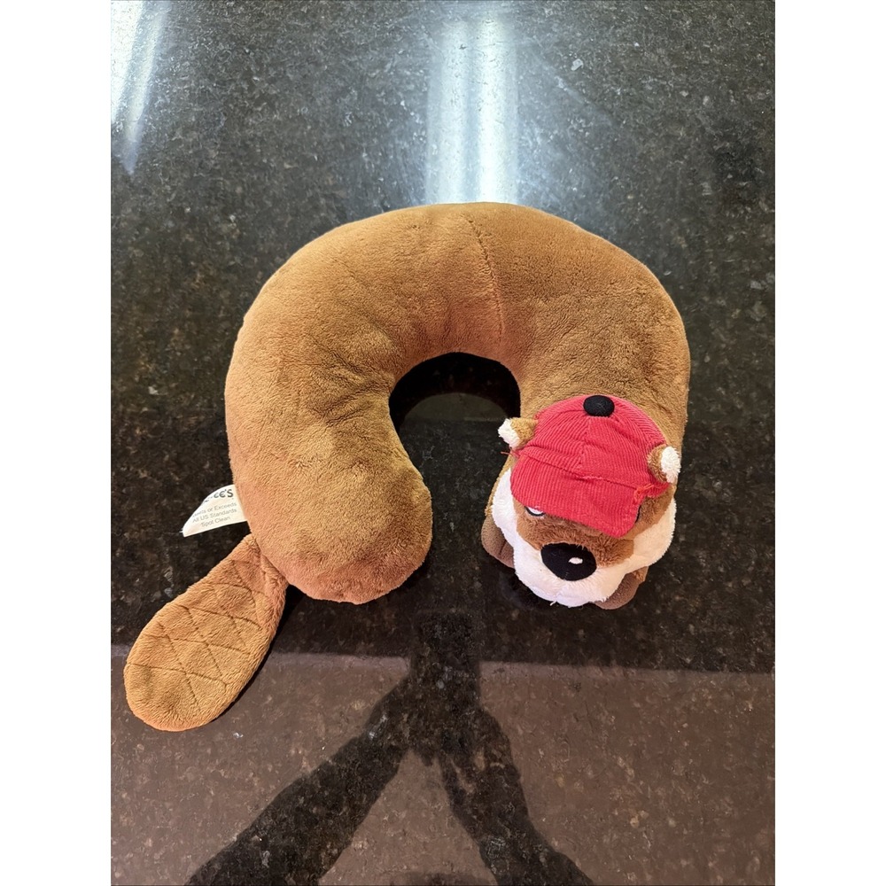 Buc-ee's Travel Center- Bucky Beaver Kids Neck Pillow Buccees Travel Pal Car